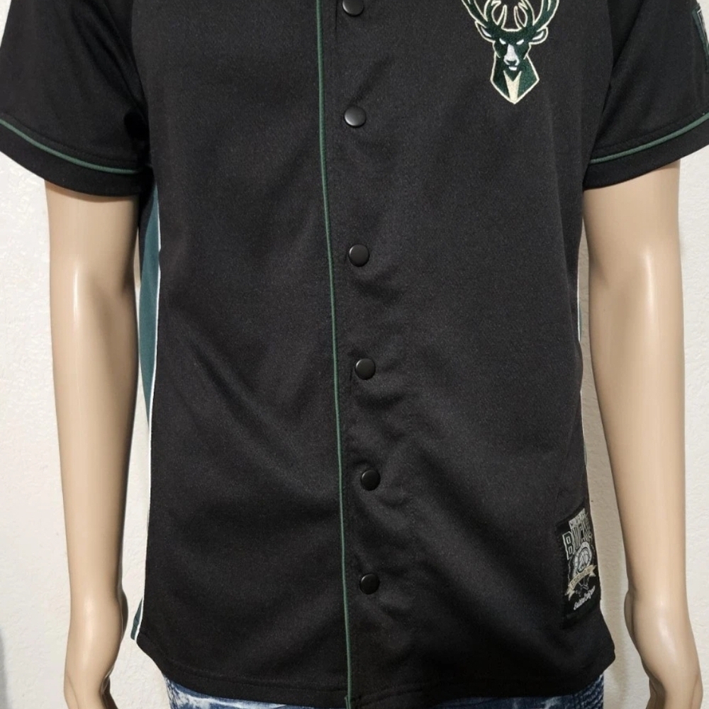 NBA Black Athletic Jersey with White Trim